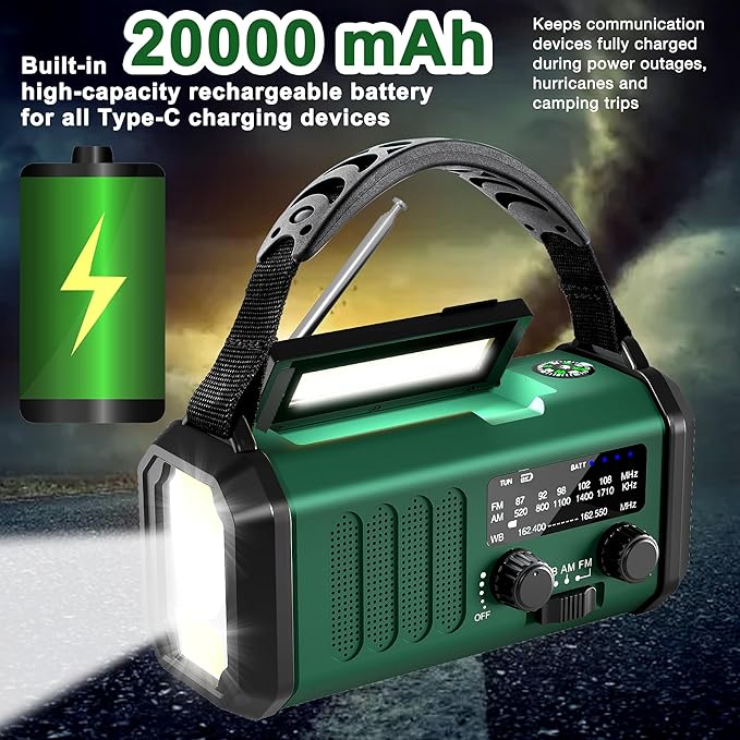 Emergency Radio-NOAA Weather Radio 20000mAh/74000mWh - Image 6