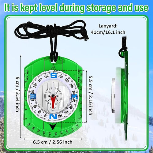 20 Pcs Acrylic Orienteering Compass Hiking Backpacking Survival Reliable - Image 2