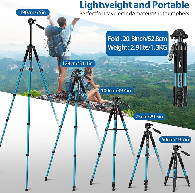75" Heavy Duty Camera Tripod Stand - Image 3