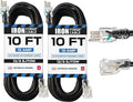 Iron Forge Cable 2 Pack 12 Gauge Outdoor Extension Cord 10 Ft, SJTOW 12/3 Heavy by IronForgeCable