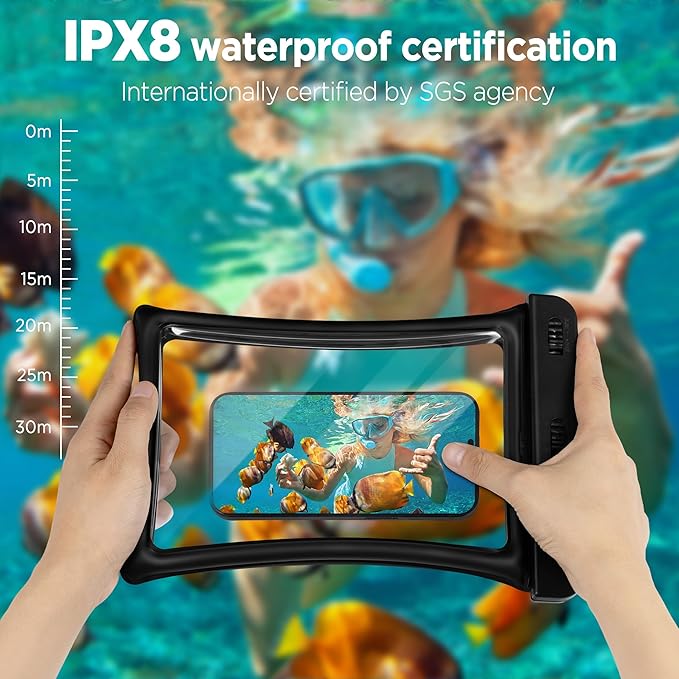CACOE [Floatable Floating Universal IPX8 Waterproof Phone case 2 Pack-Up to - Image 6