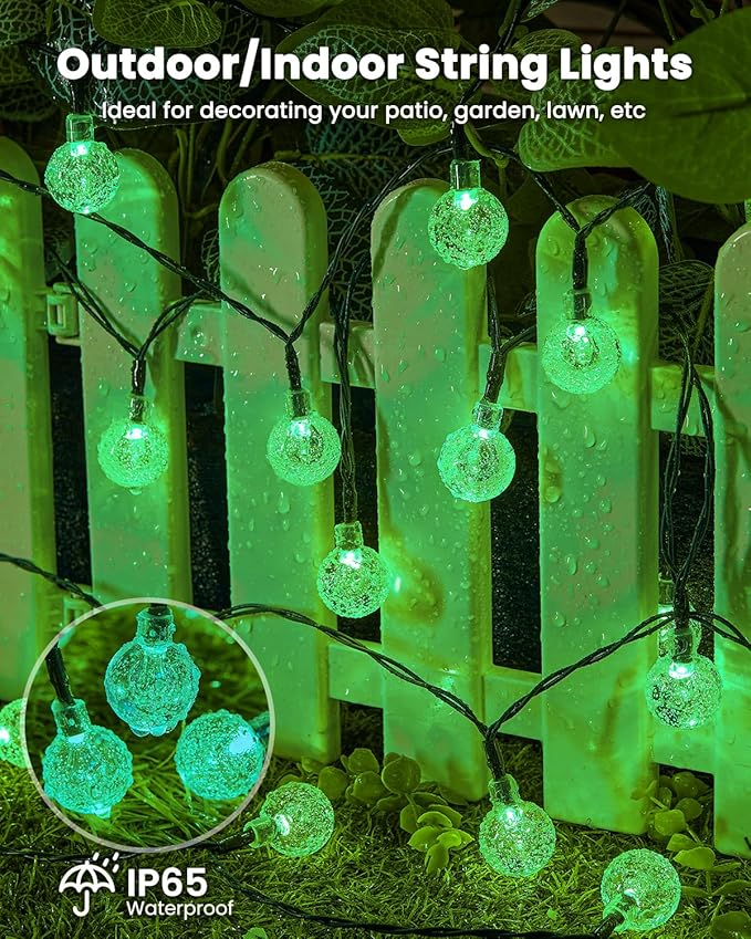 Brightown Solar String Lights Outdoor 120 LED 72 Ft Total, Solar Powered Patio - Image 4