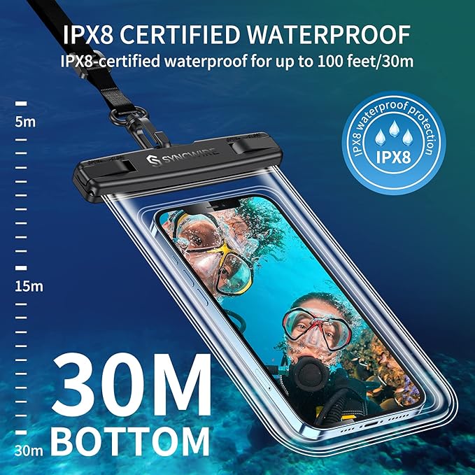 SYNCWIRE Waterproof Smartphone Pouch, IPX8 Touch Sensitive Waterproof Bag - Image 5