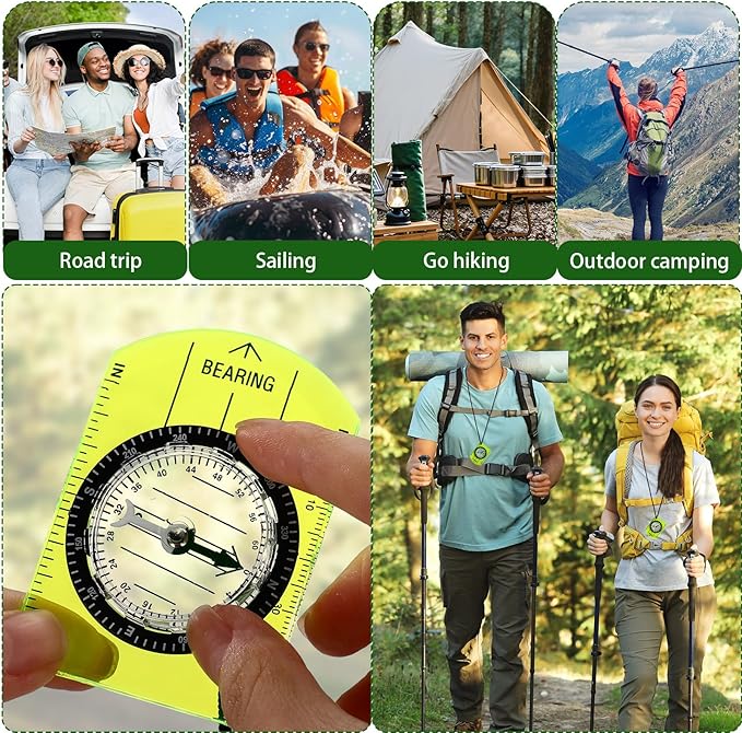 50 Pack Orienteering Compass Bulk Advanced Baseplate Compass Hiking Survival - Image 7