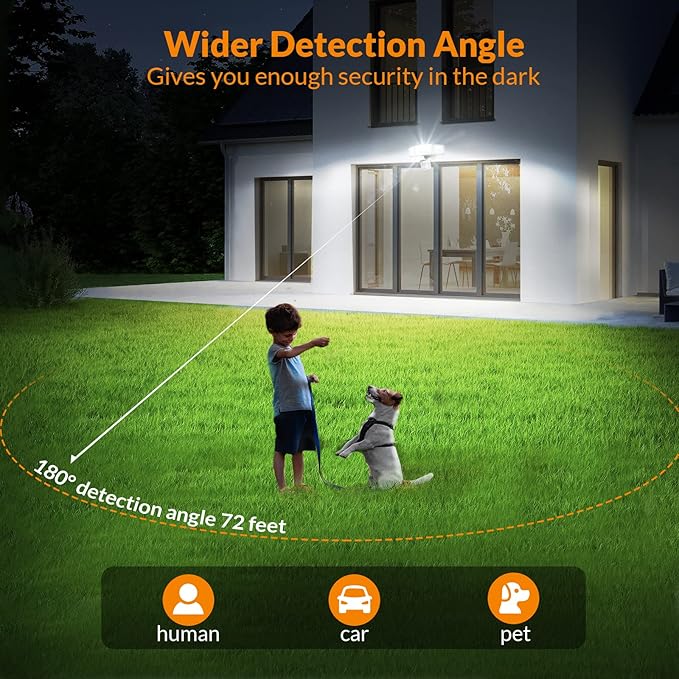 LEPOWER 1600LM LED Solar Security Lights Motion Outdoor, Motion Sensor Light - Image 4