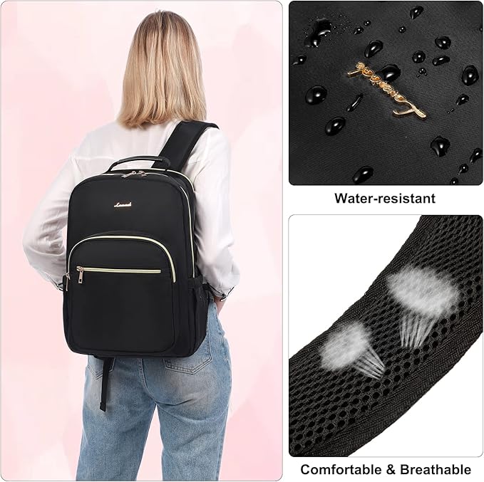 LOVEVOOK Laptop Backpack for Women 15.6 inch, Cute Womens Travel Backpack Purse - Image 8
