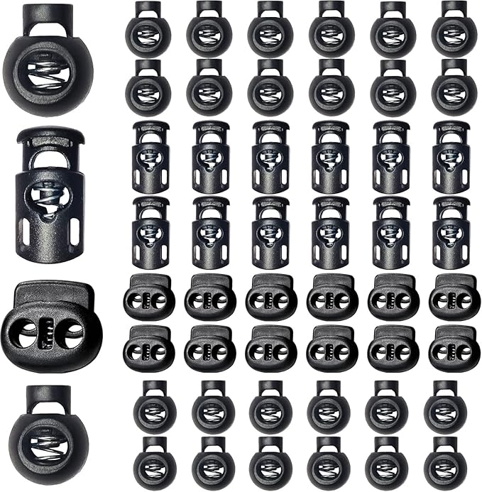 ZUSHALLMY 48pcs Upgraded Plastic Cord Lock, Cord Locks by ZUSHALLMY