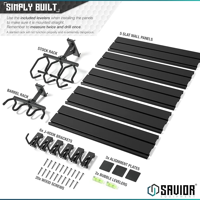 Savior Equipment Wall Rack System Heavy-Duty Steel Tactical Rifle Carbine - Image 6