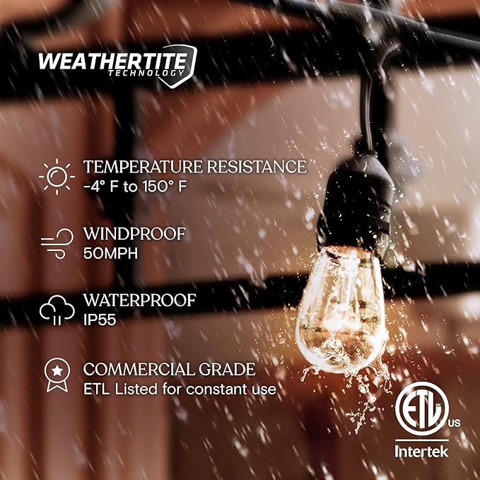 Brightech Ambience Pro Incandescent Outdoor String Lights - Image 2