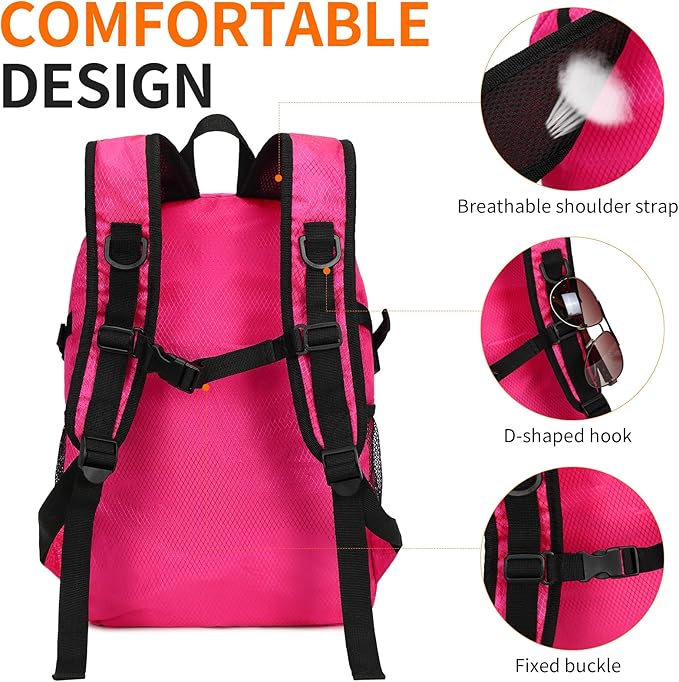 Small Hiking Backpack 15L Travel Lightweight Hiking Packable Daypack - Image 7
