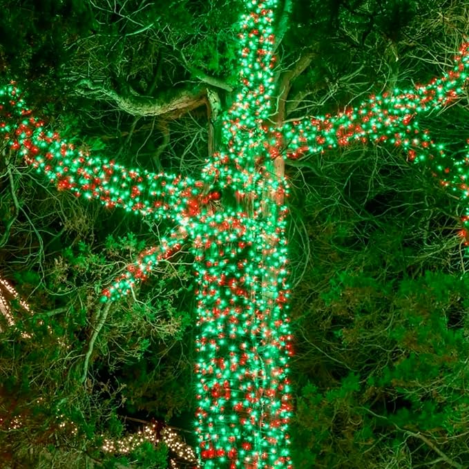 75.8 FT 200 LED Red and Green Christmas Lights Indoor Outdoor, Timer & Memory - Image 6