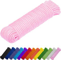 TECEUM Rope – 90 Feet x 1/4 Inch – Pink – Strong All-Purpose Utility Rope – by TECEUM