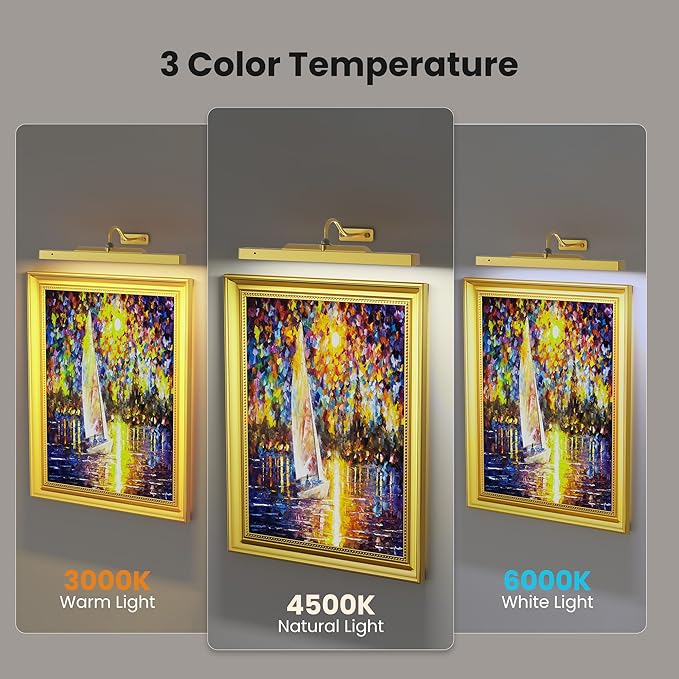 Lights for Pictures on Wall, 16in Battery Operated Picture Lights for Paintings - Image 3