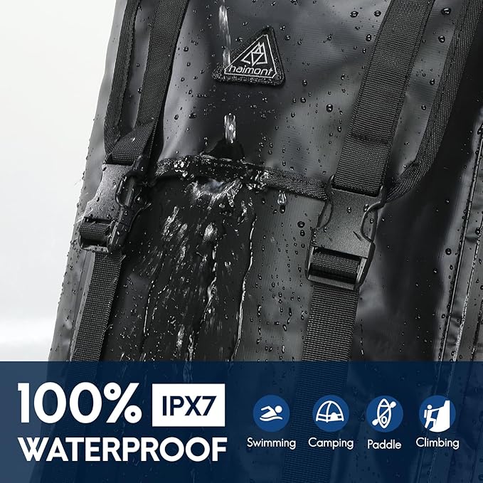 Haimont Large Waterproof Dry Backpack IPX7 Roll-top Dry Marine Dry Bag - Image 2