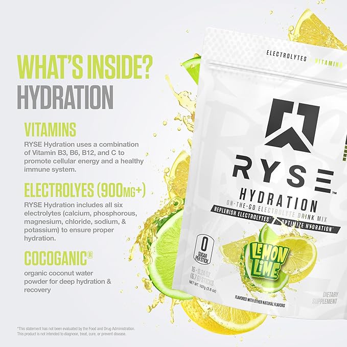 RYSE Hydration Electrolyte Powder Drink Mix Packets - Image 4