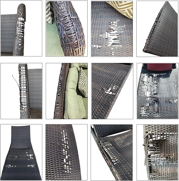 240 Ft Wicker Repair Kit, Plastic Wicker Repair Supplies, Gradient Dark Brown - Image 9