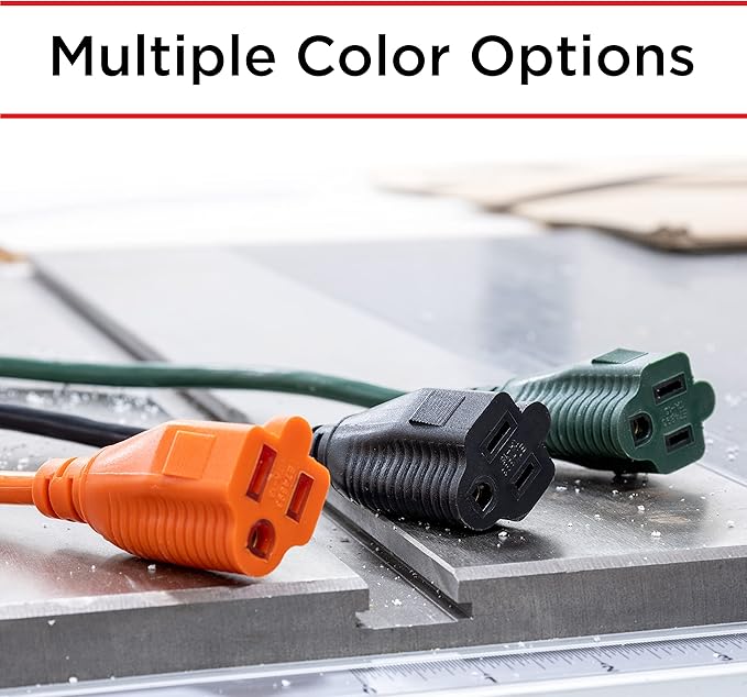 UltraPro Outdoor Extension Cord, 15 Ft, Heavy Duty 3 Prong Extension Cord - Image 5