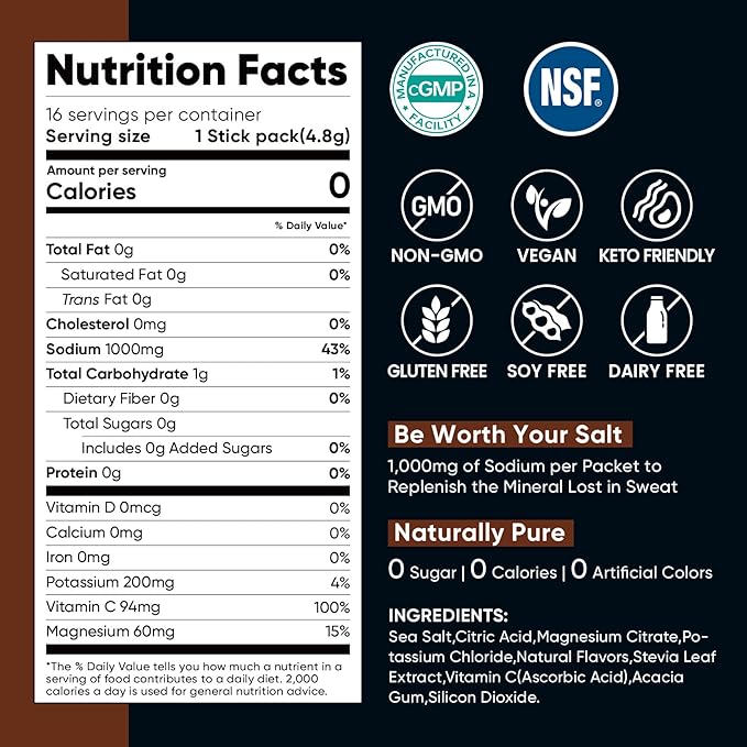 Venture Pal High Sodium Electrolyte Powder Packets | Sugar Free Hydration Drink - Image 8