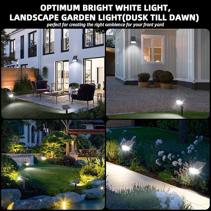 LEREKAM Solar Spot Lights, IP65 Waterproof 40 LED's Landscape Spotlights - Image 7