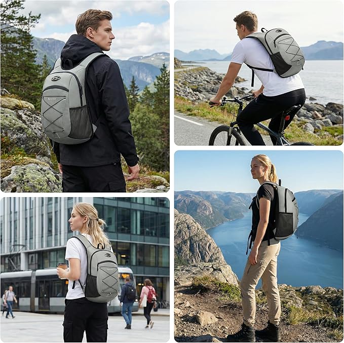 Ultra-Light Soft Daypack 15L/20L, Cushioned Breathable Back Panel Backpack - Image 7