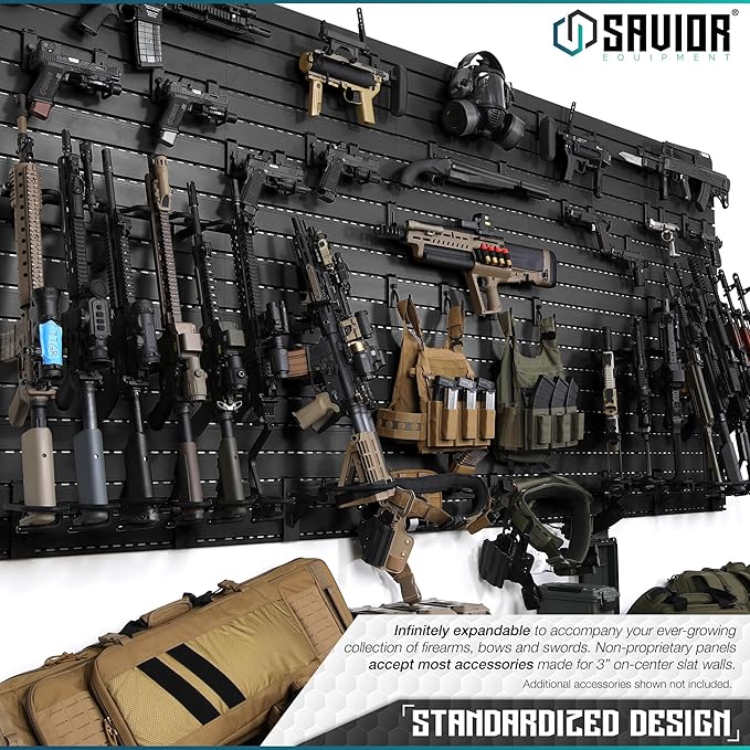 Savior Equipment Wall Rack System Heavy-Duty Steel Tactical Rifle Carbine - Image 5
