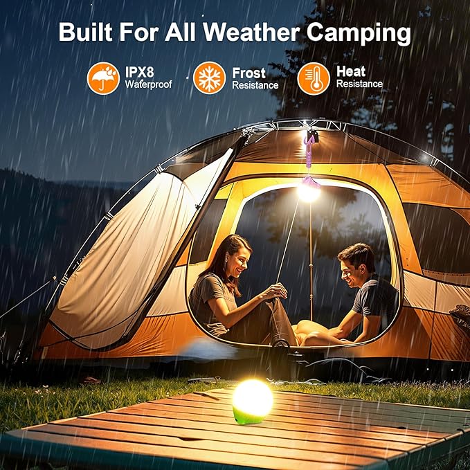 LETMY Rechargeable Camping Lights, 4 Pack Portable Tent Lights - Image 7