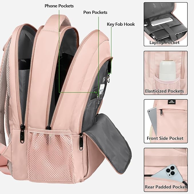 MATEIN 15.6 inch Laptop Backpack, Cute Slim Computer Travel Backpack, Carry On - Image 2