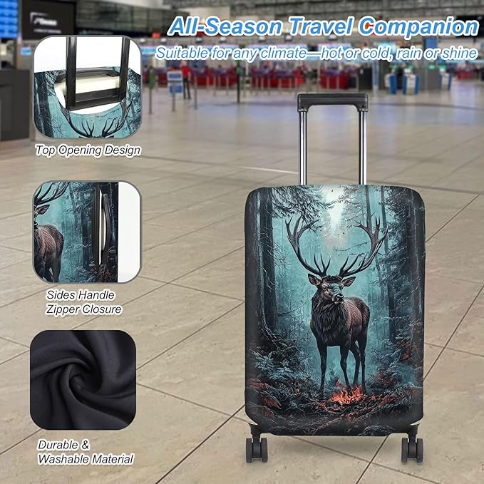 Luggage Cover Protector for 26-28 Inch Suitcases, TSA Approved Elastic Travel - Image 3