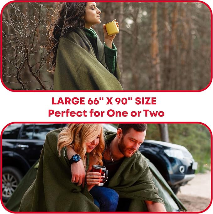 Olive Drab Green Warm Fire Retardant Blanket - Image 5
