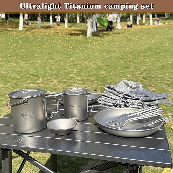 Titanium Flatware Knife Fork Spoon 2Sets - Image 4