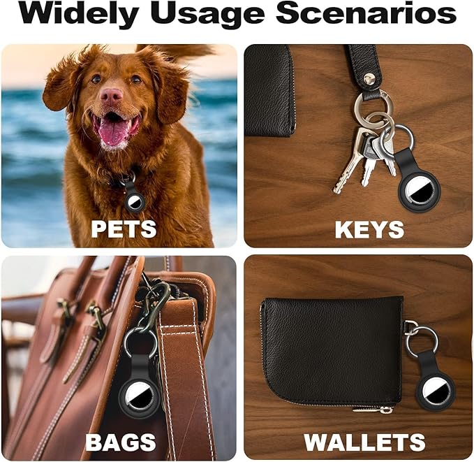 Linsaner 1|2|4 Pack Holder for AirTag 2nd Gen & 1st Gen, Silicone Case Keychain - Image 6