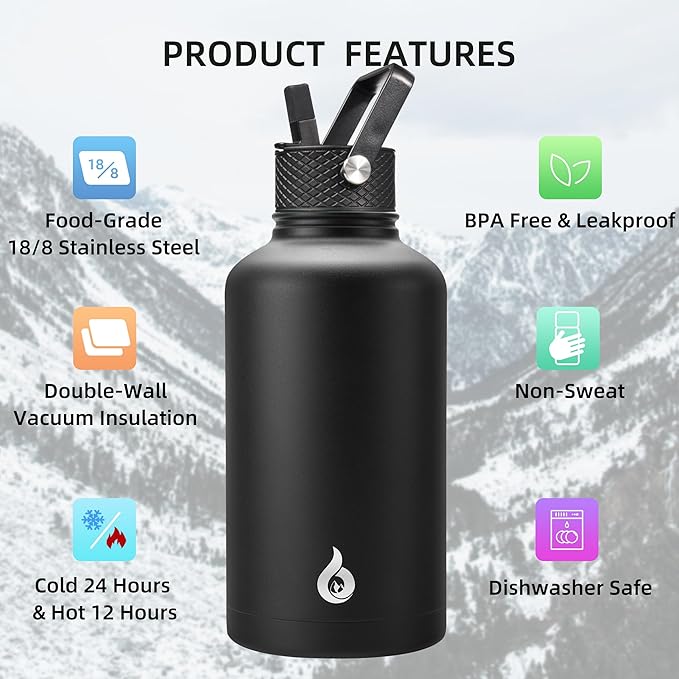 BJPKPK Half Gallon Insulated Water Bottles - Image 3