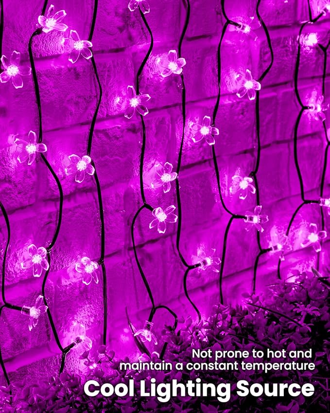 Brightown 60 LED Solar String Lights Flower Outdoor Waterproof Fairy Lights - Image 7