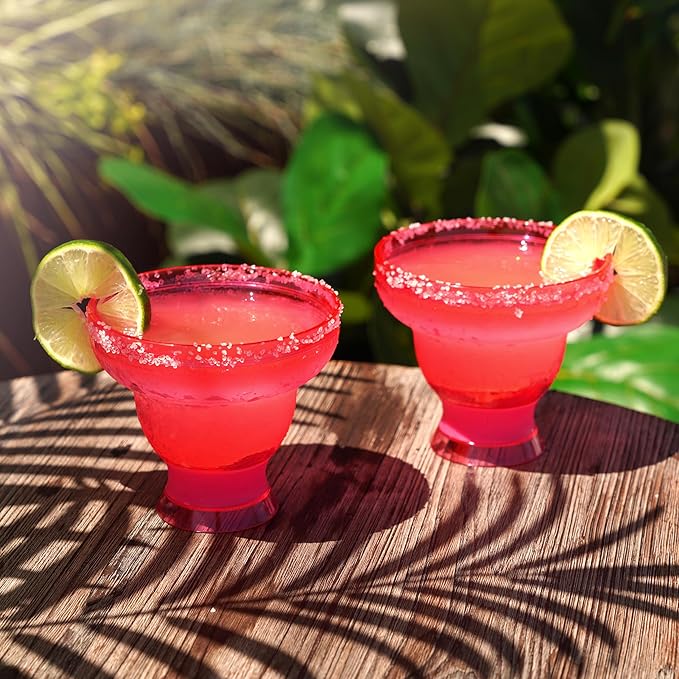 HOST FREEZE Margarita Cocktail Glasses, Frozen Cup Double Wall Plastic - Image 8