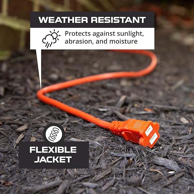 Iron Forge Cable 50 ft Outdoor Extension Cord 2 Prong, 16/2 SJTW Weatherproof - Image 4