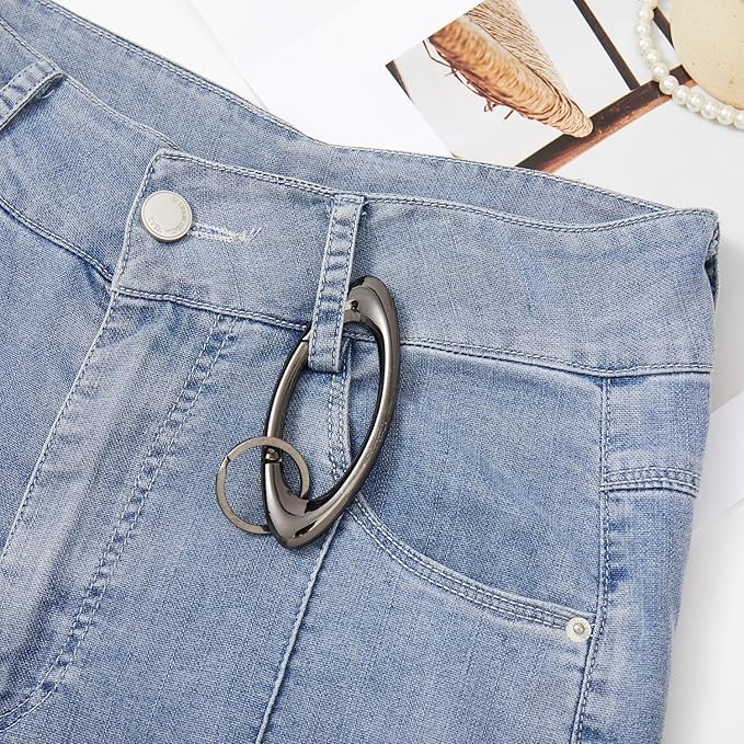Y2K Cute Star Carabiner Keychain Cool Belt Loop Clip Starlight Heavy Duty - Image 5