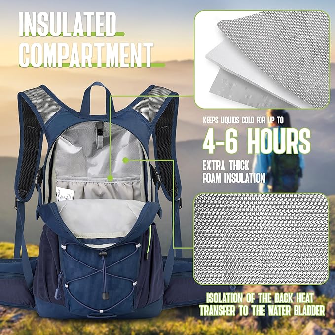 N NEVO RHINO Hydration Backpack, 18L Multipurpose Hiking Backpack - Image 3