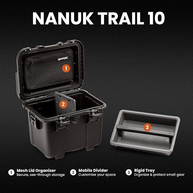 NANUK Trail 10-11.2L Waterproof Storage Box – Modular & Compact Cargo Case - Image 2