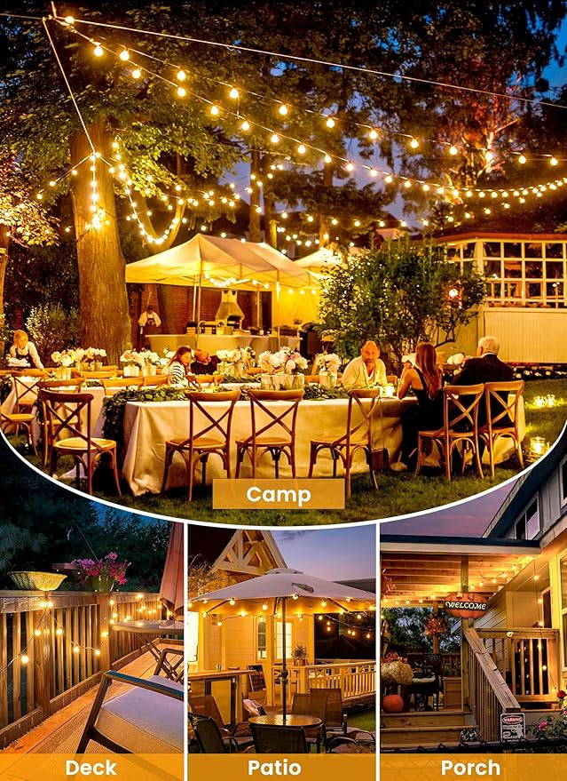 Brightown 58FT Solar String Lights Outdoor - Image 9