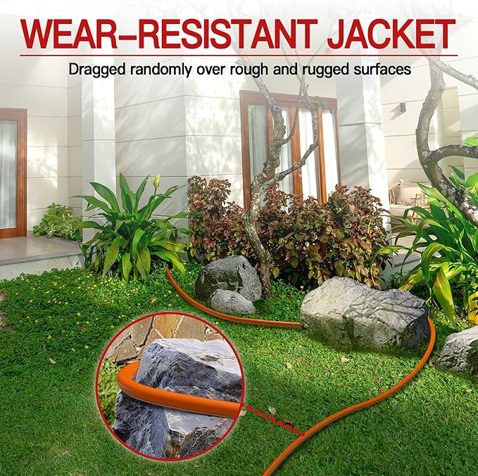 50 FT 12 Gauge Extension Cord Outdoor, Heavy Duty Weatherproof & Flame - Image 6