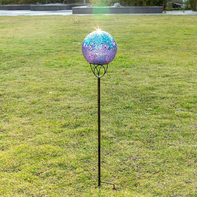 VCUTEKA Solar Lights Outdoor Garden Decor Mosaic Solar Garden Lights Waterproof - Image 6