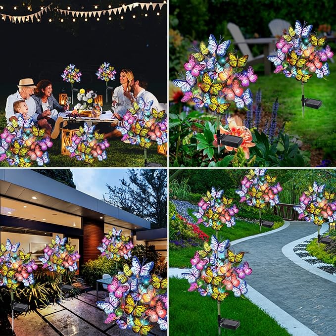 Adecorty Solar Garden Lights Outdoor Waterproof Decorative Solar Lights Outdoor - Image 5