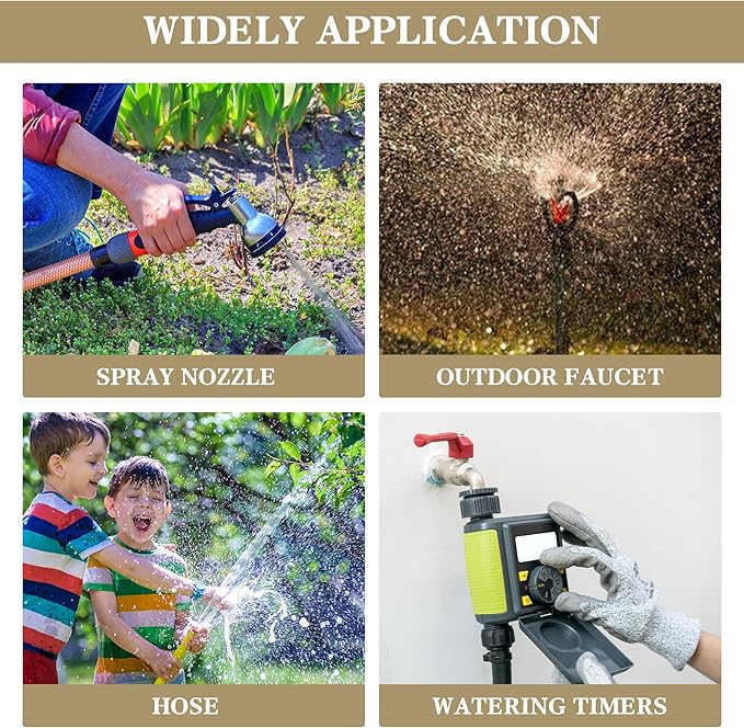 Hourleey Garden Hose Repair Kit, 2 Sets Aluminum Alloy Garden Hose End Mender - Image 7
