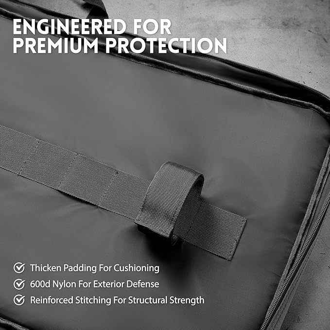 Single Rifle Case Bag, Tactical Padded Soft Gun Case w/MOLLE System, Wide - Image 3
