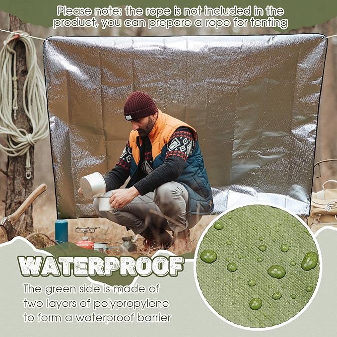 Kingdder 1 Pcs Heavy Duty Emergency Blankets - Image 4