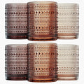 Khen Hobnail Beaded Highball Drinking Tumbler Glasses | Set of 6 | Color by Khen