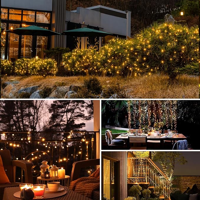 btfarm Solar String Lights for Outside, 6 Pack 198FT 480LED Solar Fairy Lights - Image 5