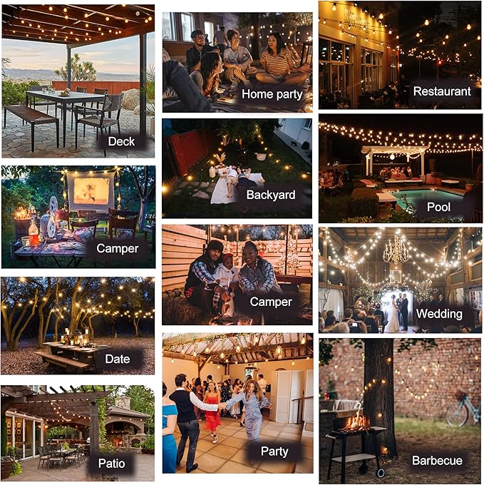 DAMAING Outdoor String Lights 200FT Waterproof, Patio String Light - Image 9