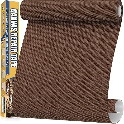 Canvas Repair Tape, 16 x 63 Inch Waterproof Heavy Duty Fabric Tape by ProfessionalFurnitureRepair