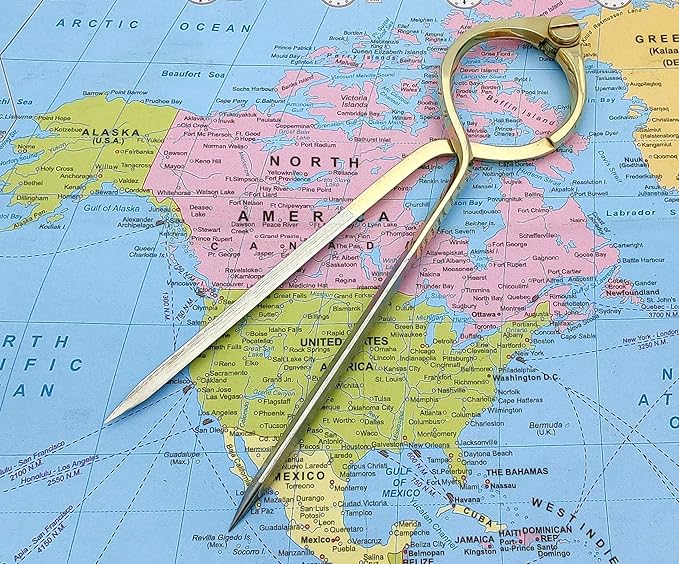 5MoonSun5's Vintage Navigation Straight Pattern Artist Divider Solid Brass - Image 4